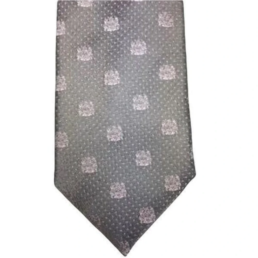 Byron British Style Gray Silk Necktie‎ Men's Tie Hand Made Italy